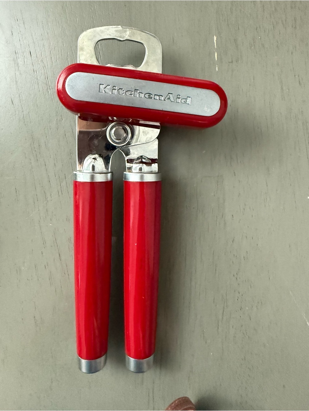 KitchenAid Multi-Function Manual Can Opener Bottle Opener Red Stainless Steel